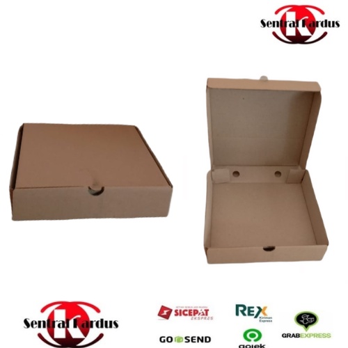 

( ISI 10 PCS )Pizza Box Kardus Die Cut Box Kotak Packing Aksesoris Baju Makanan Box UK.23x23x5cm /Kardus Die Cut Pizza Polos tebal murah/pizza karton kardus kemasan packaging