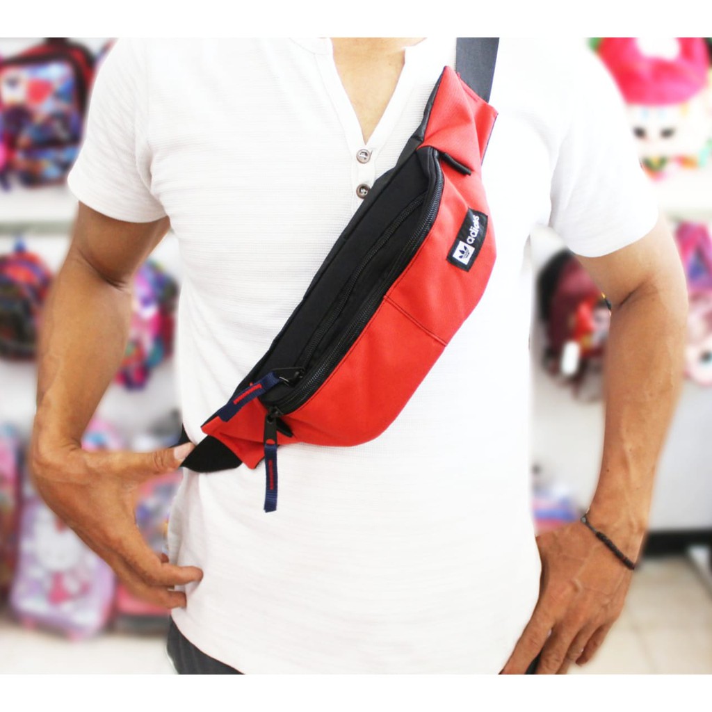 Waistbag Cowok Waistbag Bahan Kanvas Model Polos Waistbag Pria Murah Trendy