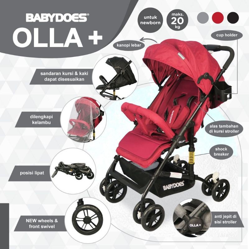 Stroller Babydoes Olla / Stroller Babydoes Olla+ / Kereta Bayi