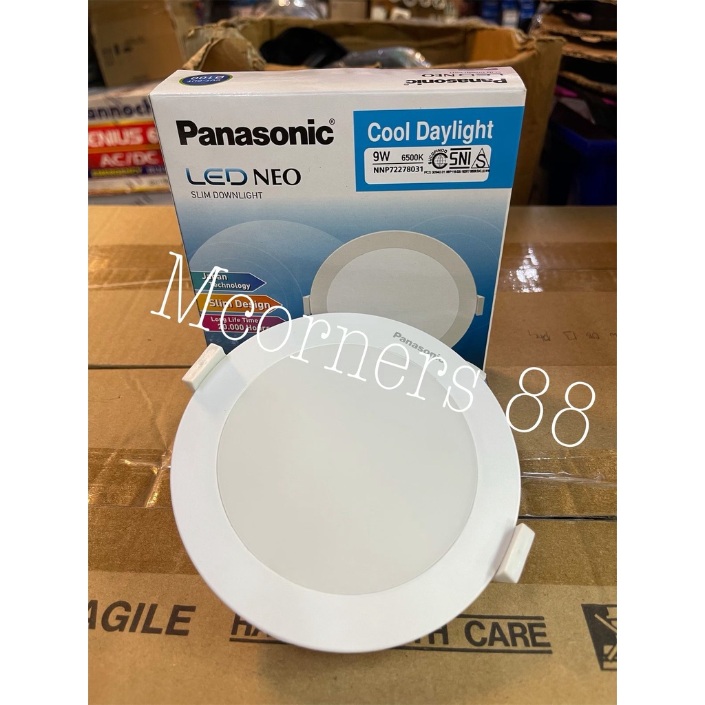 Panasonic Downlight LED NEO SLIM Inbow 9 Watt Bulat Putih / Kuning / Natural