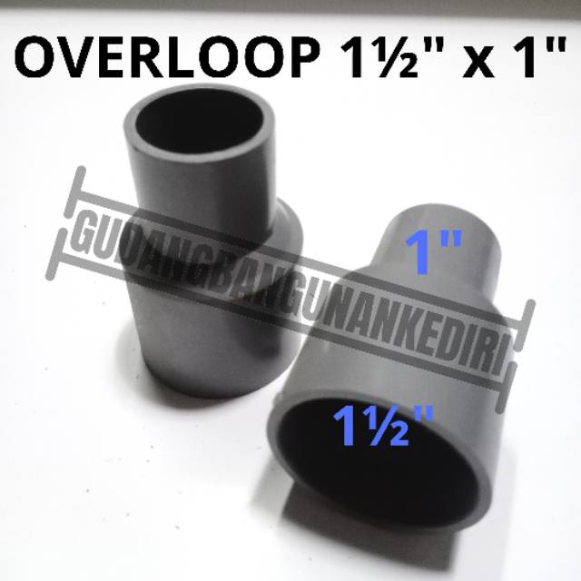 Overloop 1 1/2&quot; x 1&quot; | sock 1 1/2&quot; x 1&quot; | sok 1 1/2&quot; x 1&quot; | verlop Perlop JAYA PVC