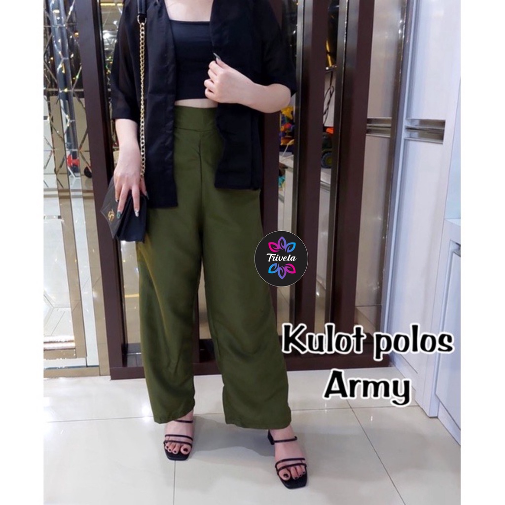 TRV KULOT ZEBRA / KULOT ANIMAL MUAT S-XXL TIDAK LUNTUR / Korean Long Pants/Celana Culottes Abstrak C909-KLT.POLOS ARMY