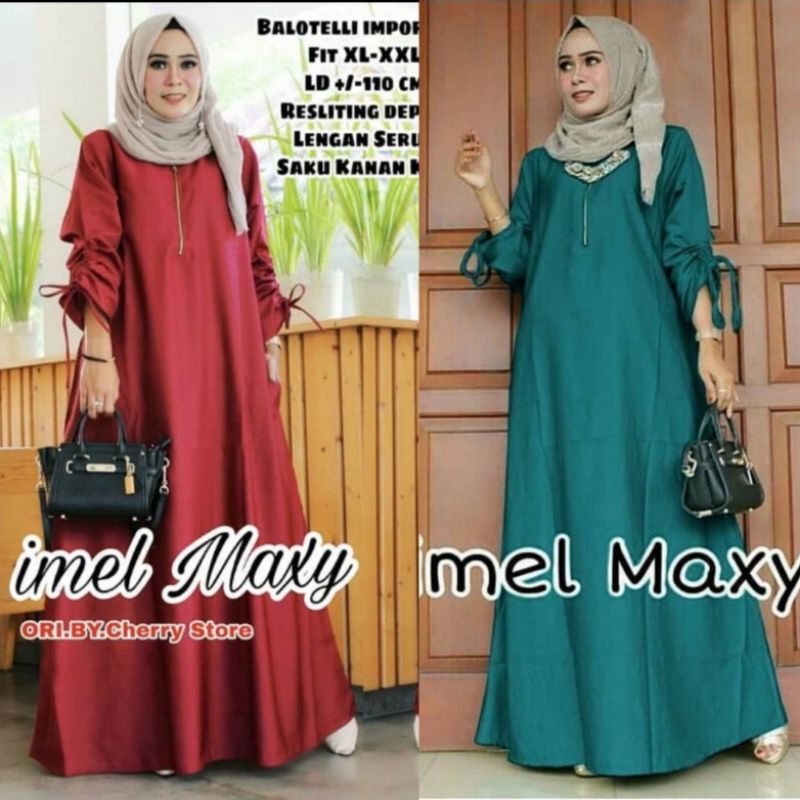 CUCI GUDANG !!! Imel Maxy -DRESS MUSLIM - fashion wanita - baju wanita - dress- gamis