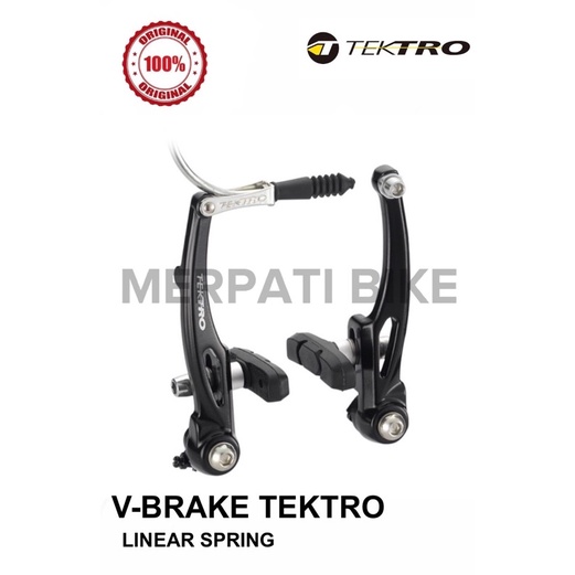 Rem V Brake Tektro with Linear Spring Black MTB Sepeda Lipat BMX Original Tektro