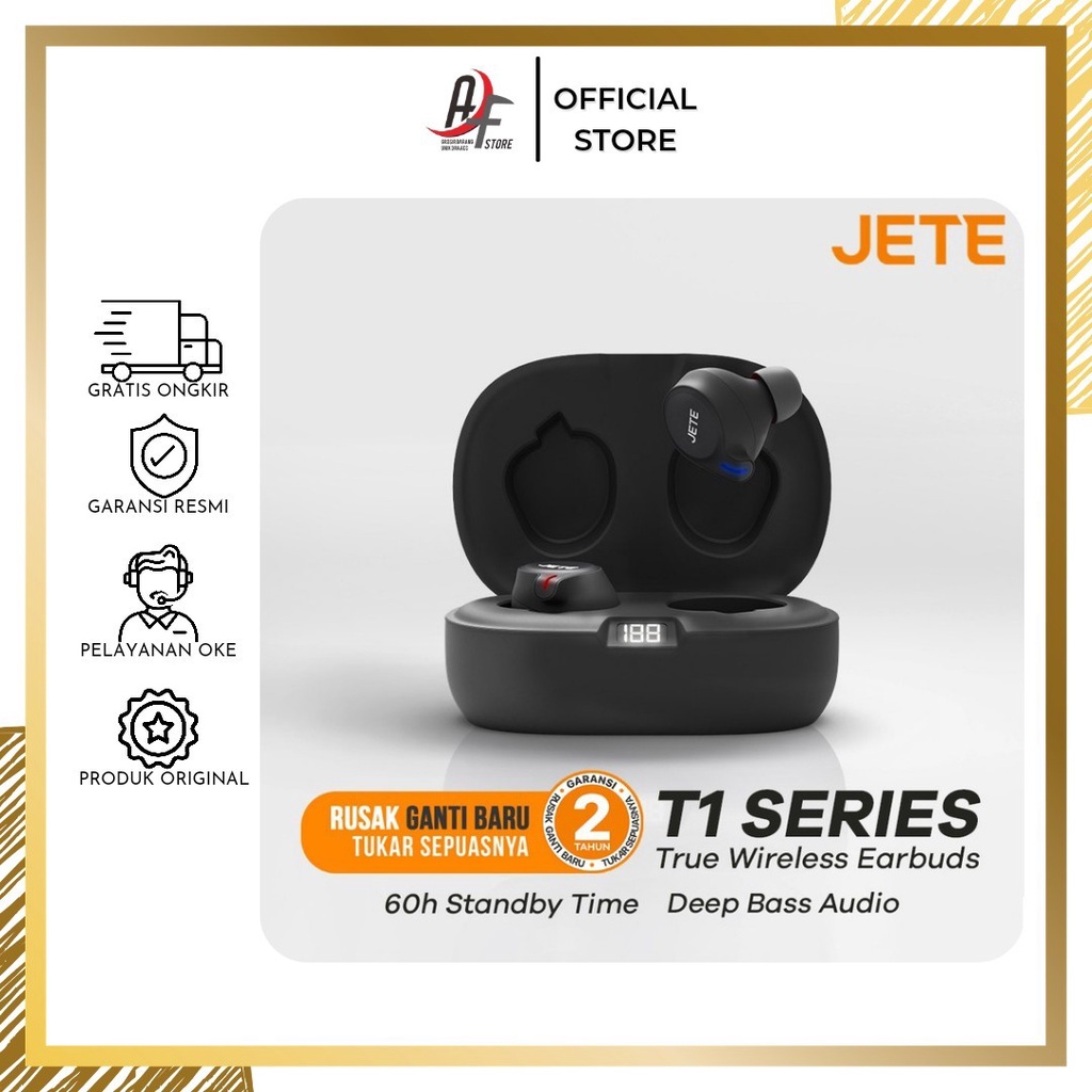 Headset Handsfree HF JETE TWS T1 SERIES