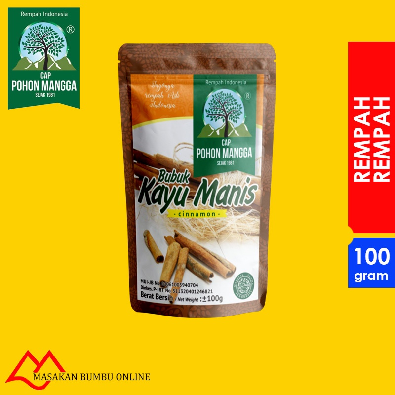 

Bubuk Kayu Manis CAP POHON MANGGA - Kemasan Pouch 100gr
