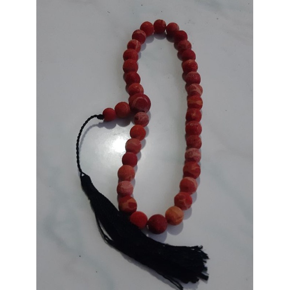 tasbih batu marjan 33 butir original asli natural top quality