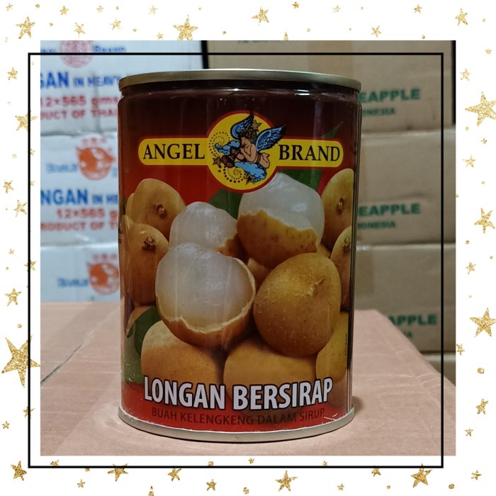 

Kalengbuah- Buah Lengkeng Dalam Kaleng/Longan In Syrup Angel Brand 565Gr No Bubble -Buah-Kaleng.
