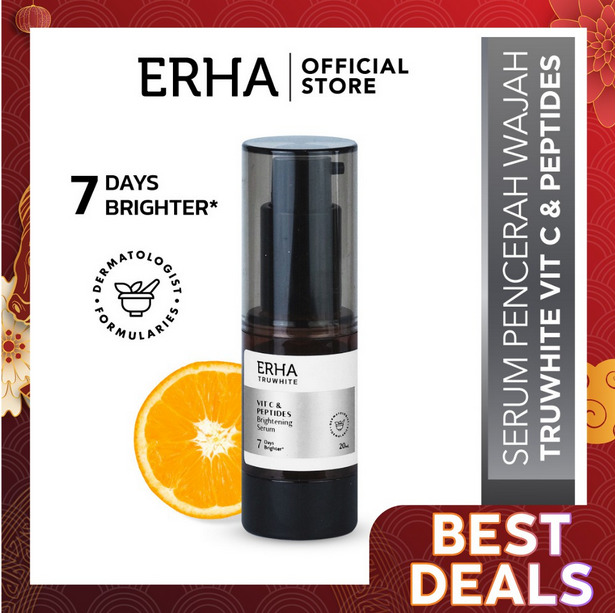 ERHA Vit C Peptides Brightening Serum - SERUM PENCERAH WAJAH 20ML