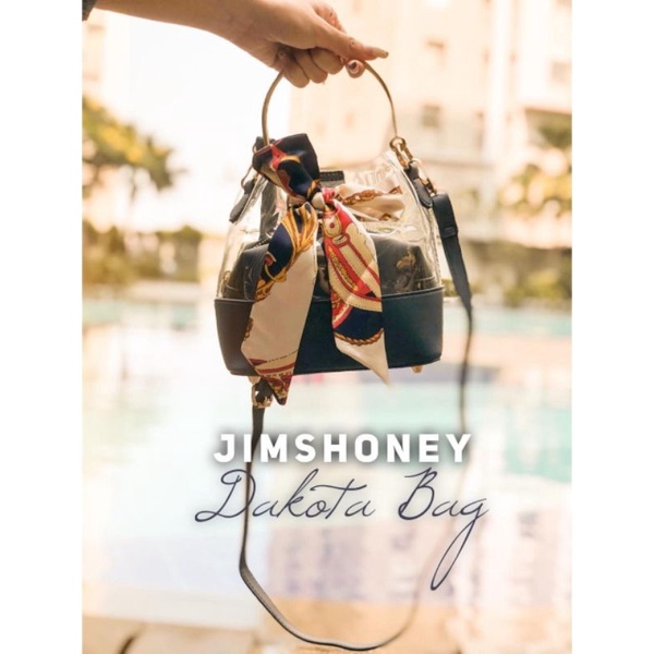 Tas Genggam Top Handle Selempang Wanita Cewe Kulit Premium Mewah Hiasan Pita Dakota Bag Jims Honey