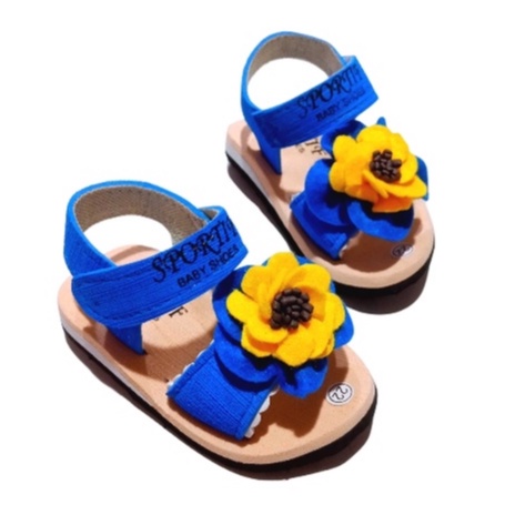 Sandal Bayi Tali Gunung Motif Bunga Terbaru