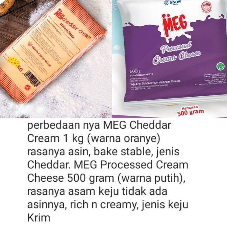 MEG CHEESE Processed Cream Cheese 500g Halal