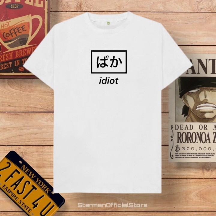 Kaos Distro Unisex IDIOT Katun Combed 30s / sablon polyflex /polyflex premium / Pakaian Pria Wanita Atasan Cowok Cewek /kaos kekinian / kaos viral / tshirt tumbrl tee basic /SIZE M , L , XL , XXL / kaus oblong oversize kaos murah best seller ready