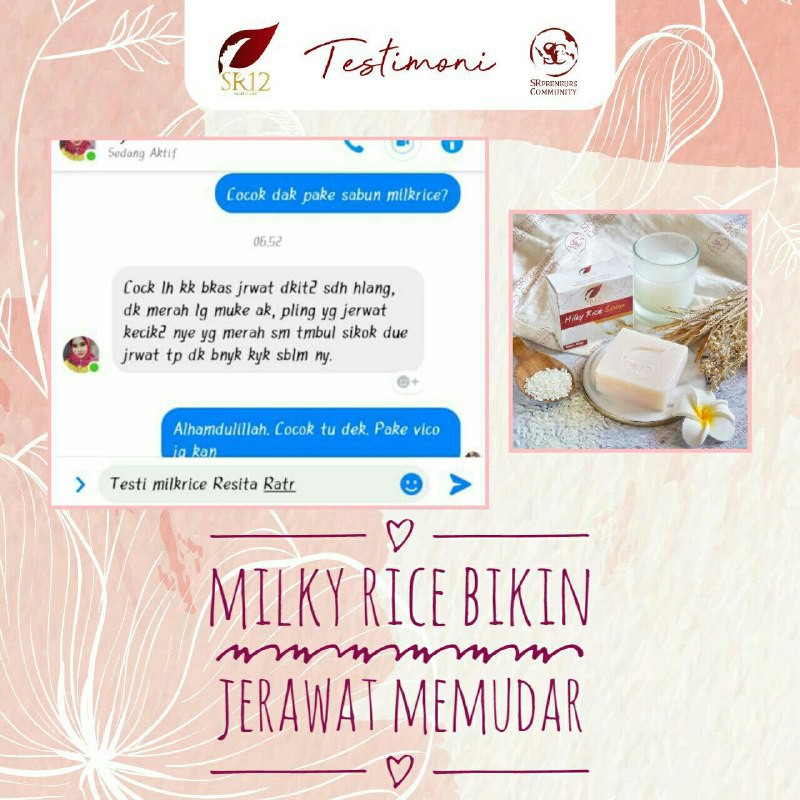 SABUN BERAS SUSU HERBAL SR12 BPOM / MILKY RICE SOAP SR12 HERBAL / SABUN BERAS SR12 / SABUN SUSU SR12 HERBAL SKINCARE / SABUN WAJAH MENCERAHKAN / KULIT KOMBINASI / SABUN BERAS UNTUK MENCERAHKAN WAJAH / SABUN SUSU PEMBERSIH MUKA