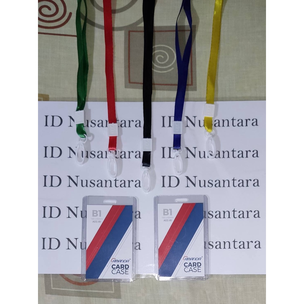 

Paket Tali Impor Kait Plastik 1 CM + ID Card Case B1