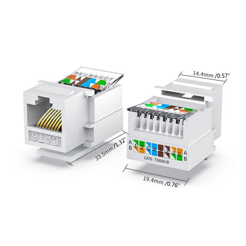 Vivi CAT6 Module Panel UTP Adapter Kabel Konektor RJ45 Bebas Alat Untuk AMP Hot Adaptor Stopkontak Komputer Keystone