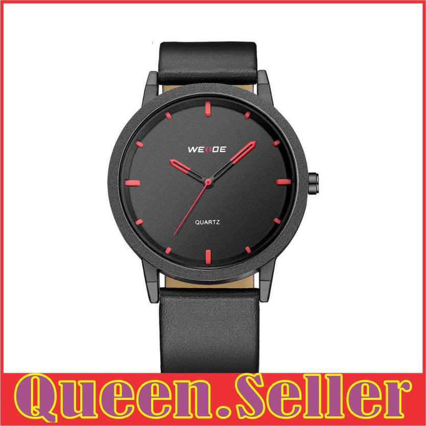 QS701 fashion pria jam tangan pria ORIGINAl Weide Jam Tangan Kulit Analog Pria - WD001B
