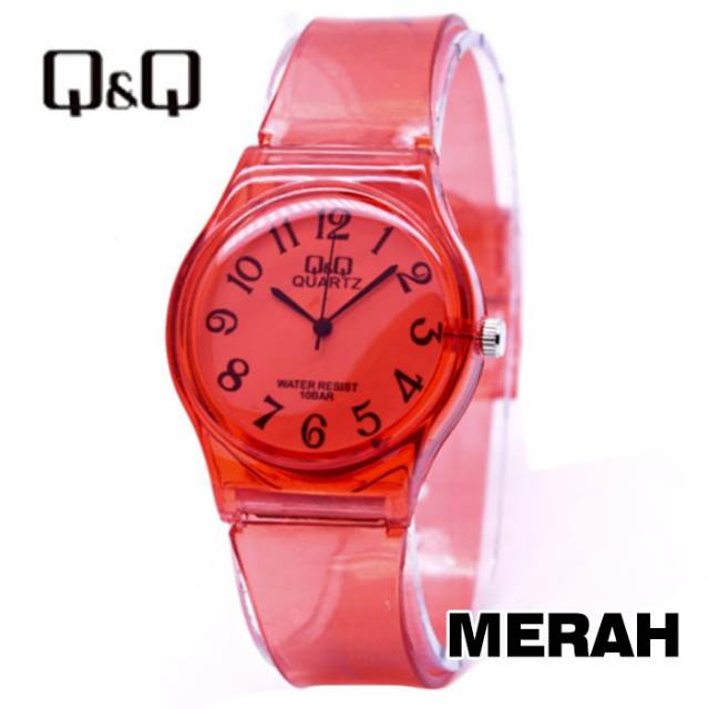 Jam Tangan Pria/Wanita Q&amp;Q Jelly Transparan BW 16