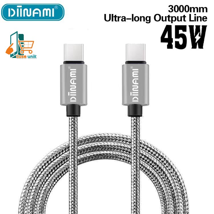 DIINAMI cable Kabel Data / Type-C ke Type-C / USB-C to USB-C / 45W Fast charging / 2 meter  &amp; 3 meter note10 note20 s21 s22 ultra MacBook air CS4686