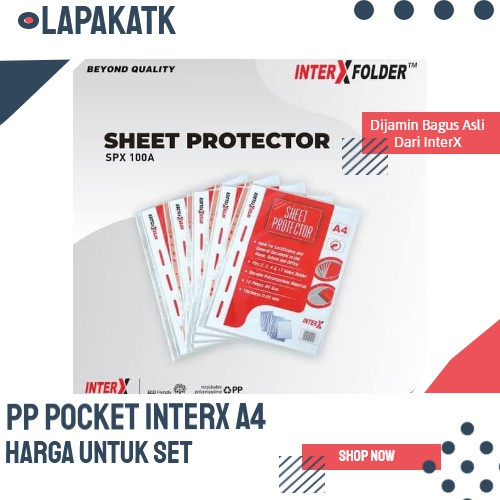 

Sheet protector A4 / PP pocket A4 interX (isi 10) ++