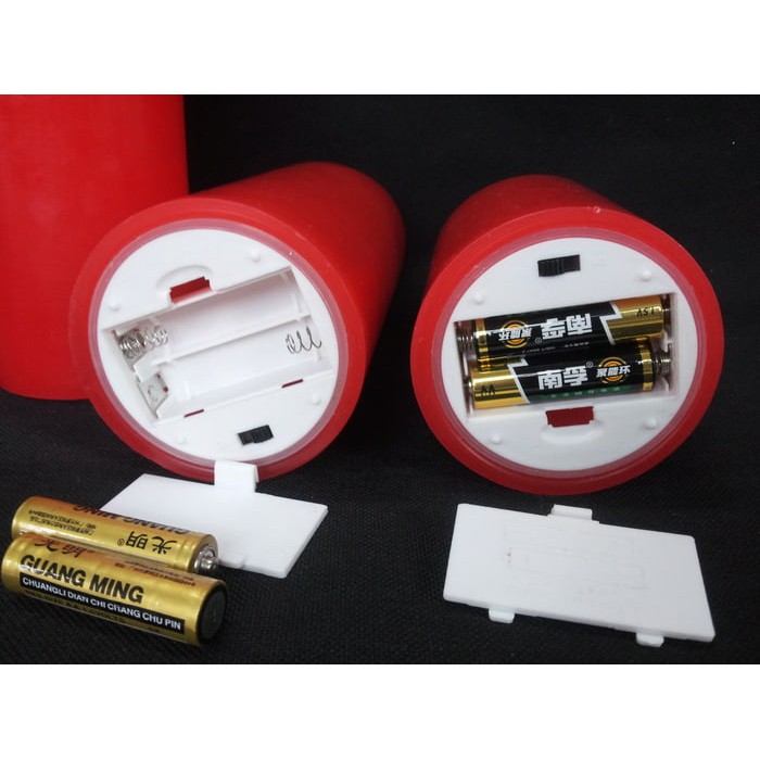 "PROMO" LILIN ELEKTRIK NYALA API BERGOYANG WARNA MERAH