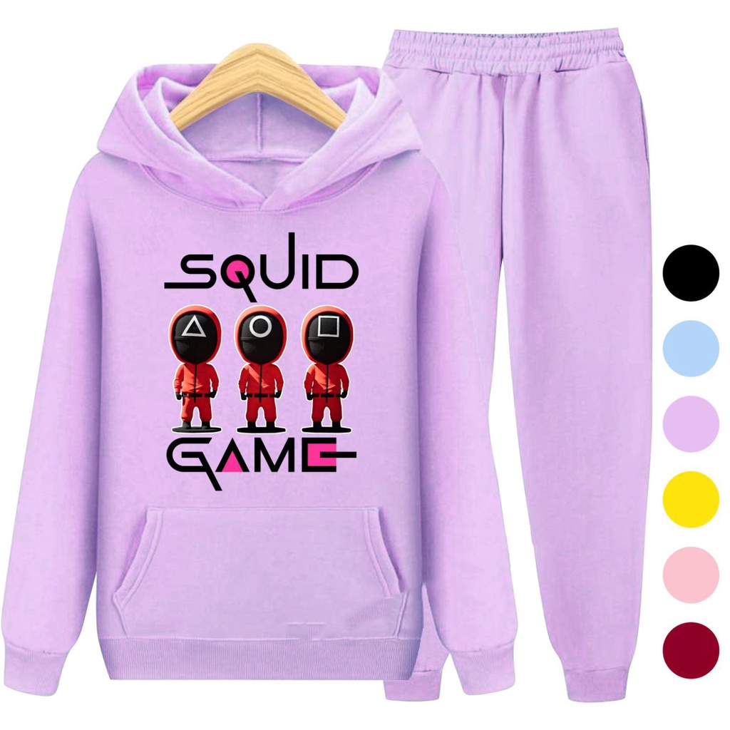 Setelan Anak Sweater Hoodie SQUID GAME / Sweater Anak Size S, M, XL , XXL