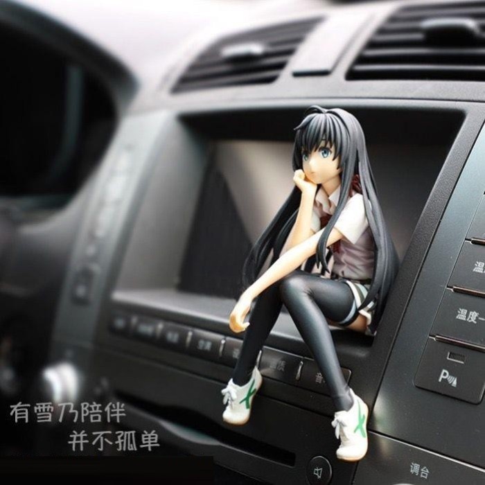 Pajangan Dashboard One Piece Luffy &amp; Snow Hiasan dekorasi Mobil Premium