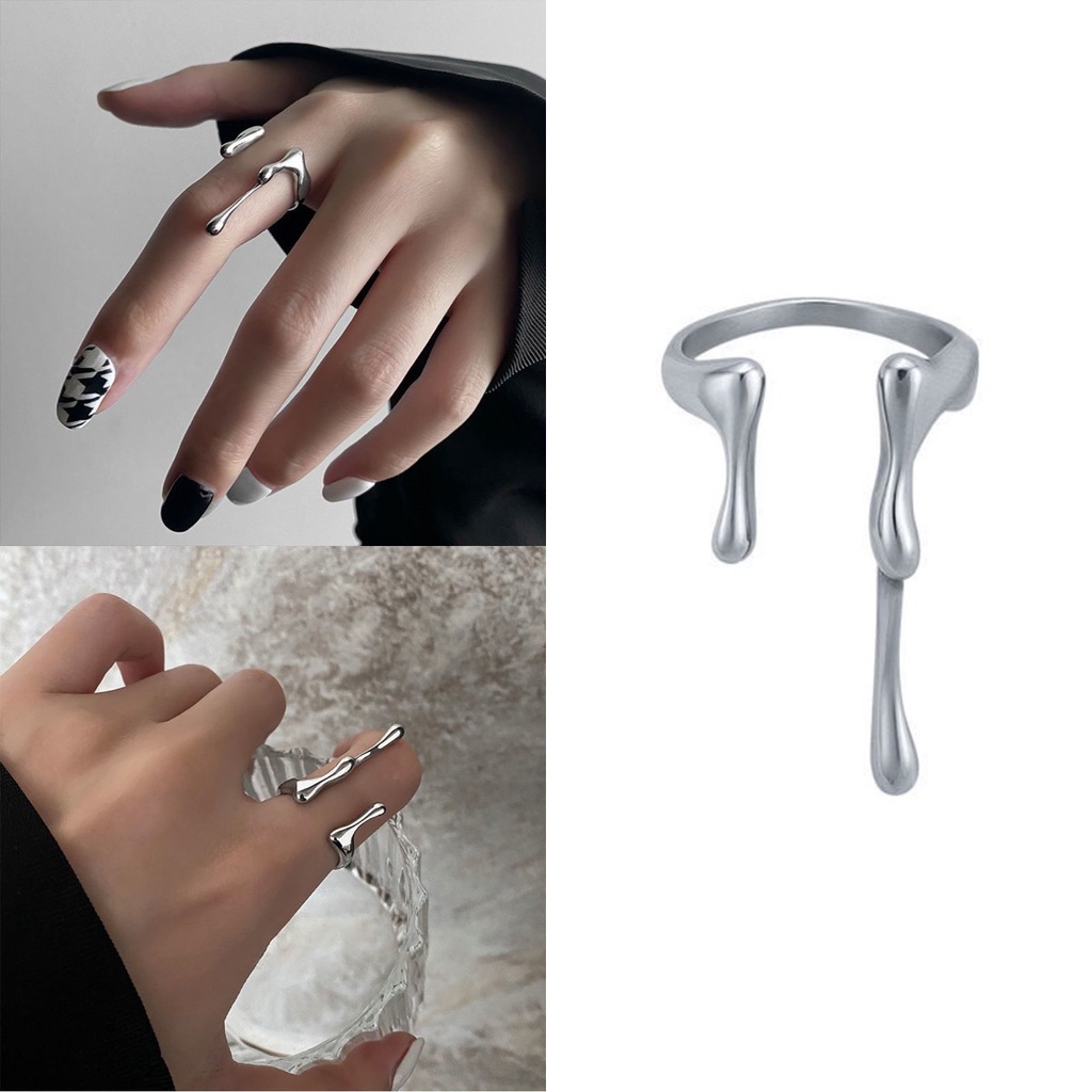 【COD Tangding】Cincin Model Terbuka Desain Asimetris Untuk Wanita