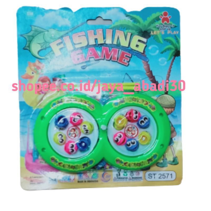 ST 2571 - Mainan Pancing Maghnet Ikan Putar 2 Kolam / Fishing Rotate Magnet ST2571