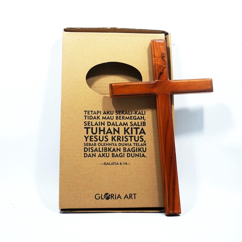 Salib Dinding 30 cm Gratis Kardus cocok untuk kado