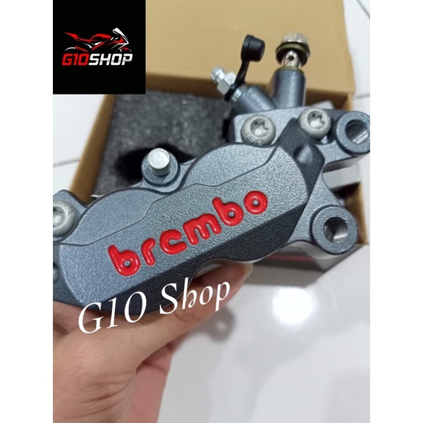 kaliper brembo 4 piston bigpot cakram rem bonus kampas rem universal semua motor