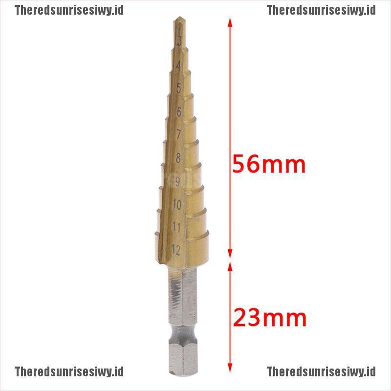 XZ 3-12mm Coated Stepped Drill Bits Hex Handle Drill Bit Metal Drilling Power Tool CC