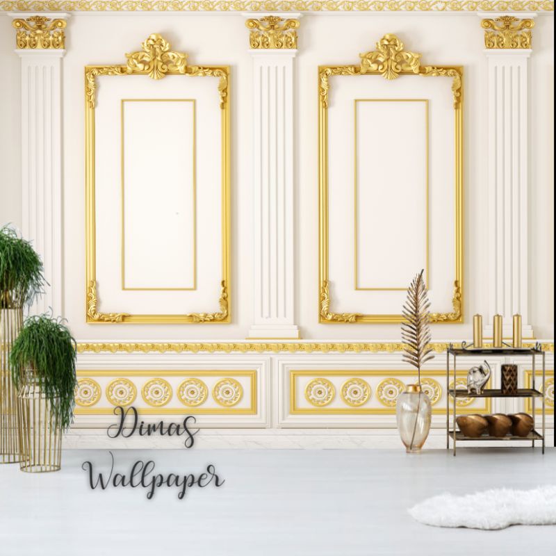 Wallpaper 3D Custom Motif Wainscoting Panelling Moulding