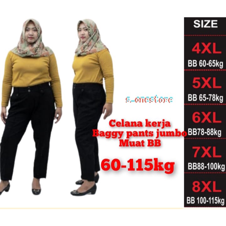 Baggy Panst Jumbo / celana kerja wanita