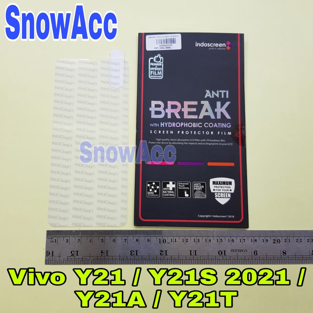Anti Gores Indoscreen Anti Break Vivo Y21 / Vivo Y21S / Vivo Y21A / Vivo Y21T Screen Protector