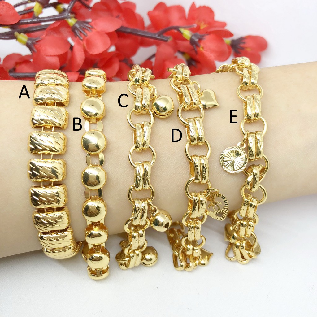 Gelang Xuping Rantai Tebal Besar Lonceng Lapis Emas Gold - BB135