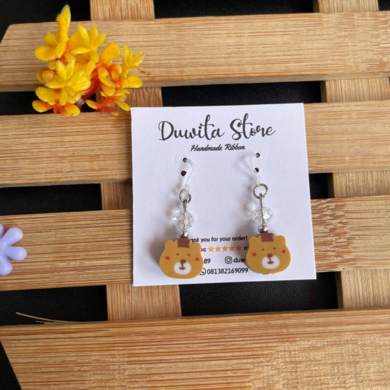 HANDMADE ANTING ANAK KAITAN PLASTIK MOTIF BINATANG-1