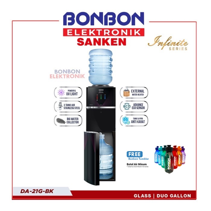 Sanken Dispenser Duo Galon DA-21G-BK / DA 21G BK