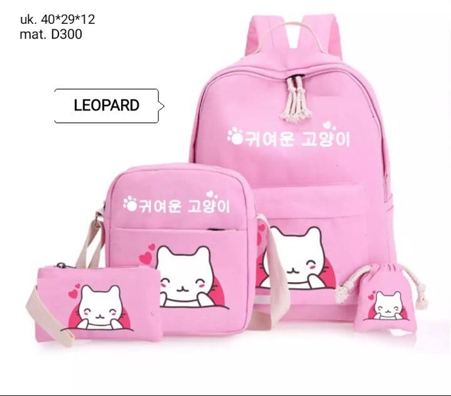 Ransel anak tas anak 4in1 backpack anak tas multifungsi tas sekolah anak ransel anak 4in1 motif cat