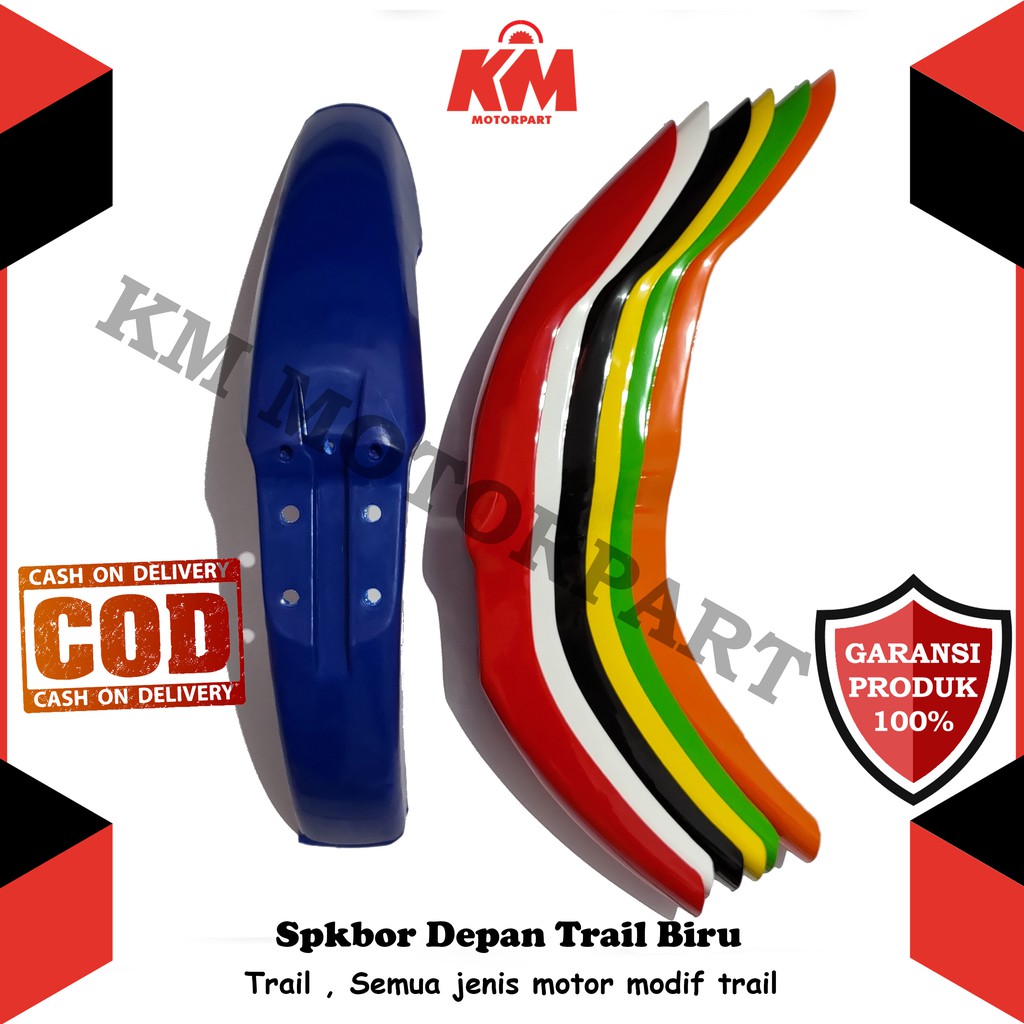 Spakbor Depan Trail Yz 85 Bebek Modif Variasi HItam Putih Hijau Orange Merah Kuning Biru