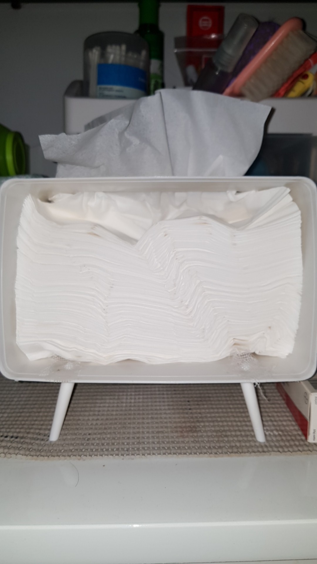 Kotak Tisue Bentuk Desktop Tv Multi Fungsi. Tisue Box Dengan Holder Kardus Warna Biru