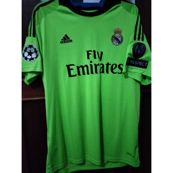 jersey real madrid casillas + full patch liga champion 2013/14