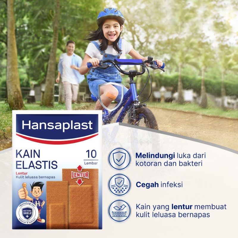 HANSAPLAST Plester Kain Elastis Mix 10s / Plester Luka Hansaplast