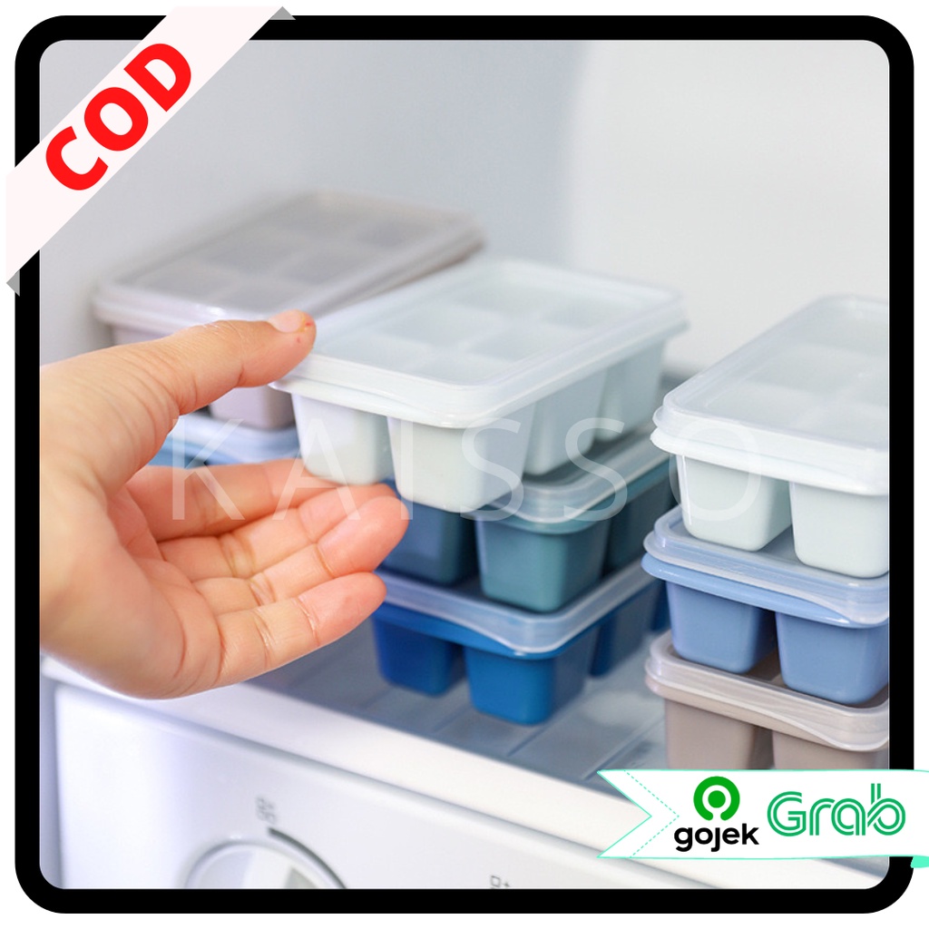 KAISSO - CETAKAN ES BATU | TEMPAT ES BATU | CETAKAN ES BATU SILIKON 6 GRID | ICE CUBE MAKER 6 GRID | CETAKAN ES BATU 6 SEKAT BAHAN SILIKON FOOD GRADE DENGAN TUTUP CETAKAN ES BATU SILIKON MINI 6 LUBANG