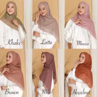 HIJAB SEGI 4 PARIS PREMIUM / SERI WARNA 2 / JILBAB PARIS POLOS / CIPUT RAJUT | Shopee
