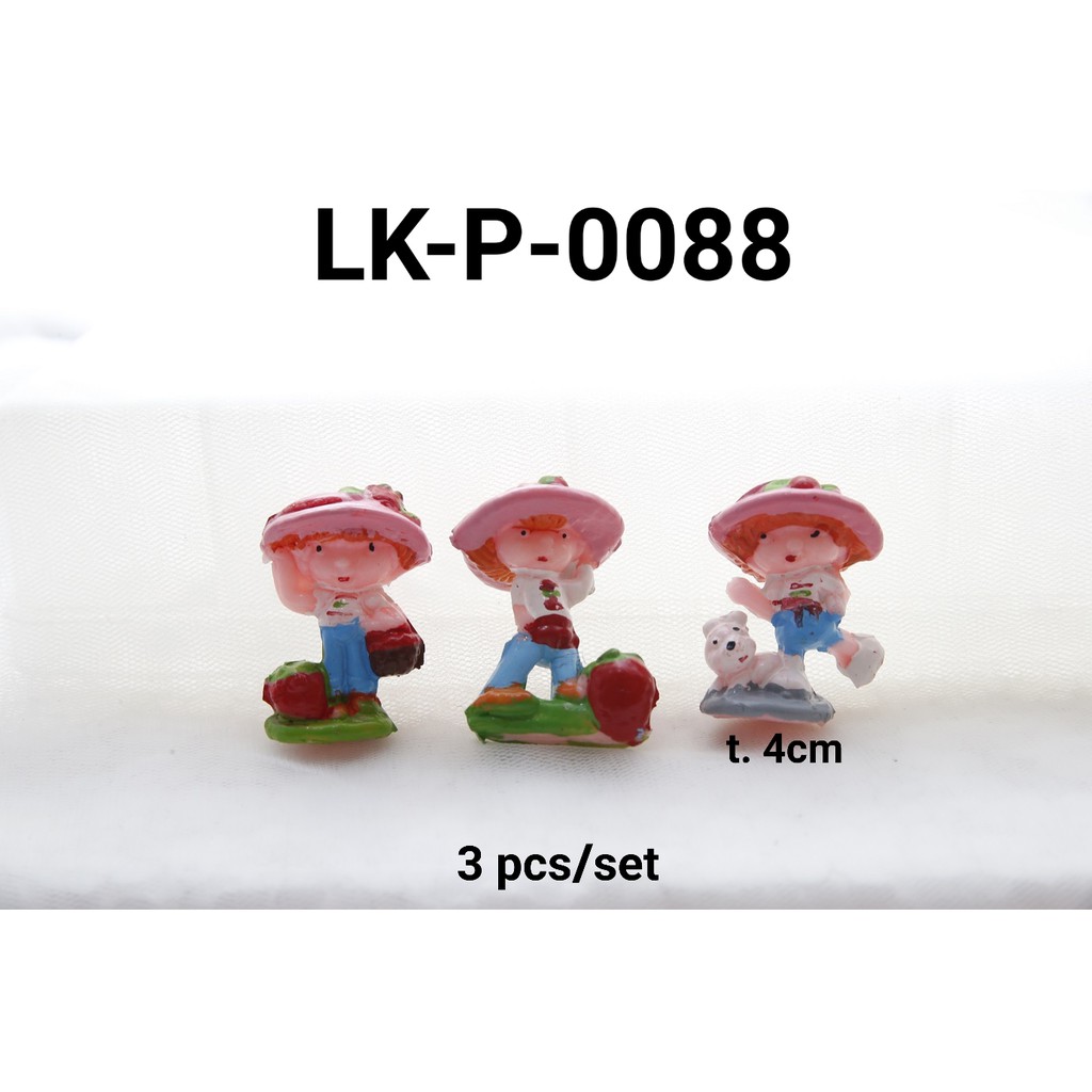 LK-P-0088 Topper mainan KARAKTER lokal Princess strawberry shortcake yamama baking