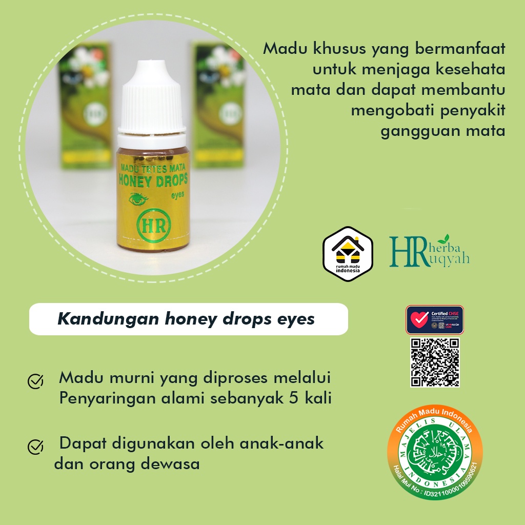 Obat Tetes Mata Minus Honey Drops Eyes Tetes Mata Herbal Original