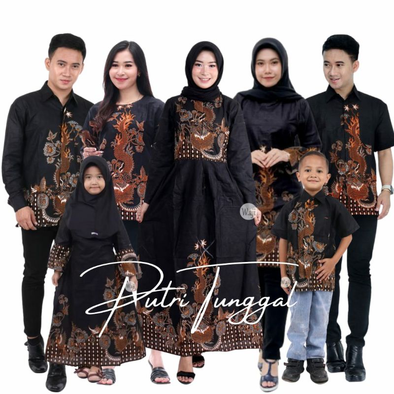 [FREE HIJAB] batik couple keluarga sarimbit batik modern terbaru motif nogo cilik
