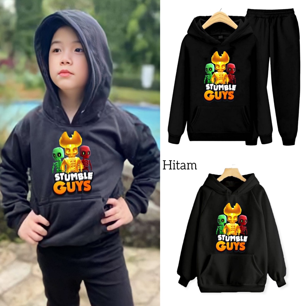 YVF - SWEATER HOODIE STUMBLE GUYS ANAK KAPTEN GOLDHEART SET SKULL