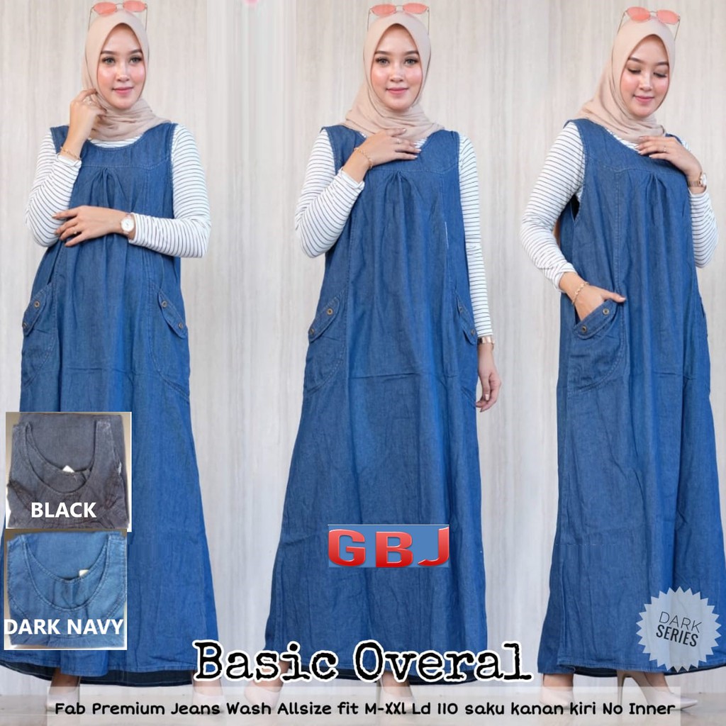 BASIC OVERALL JEANS VOXY GROSIR BAJU MURAH SOLO GBM